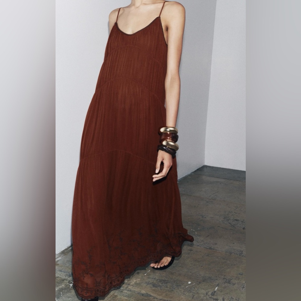 Zara Brown Maxi Dress